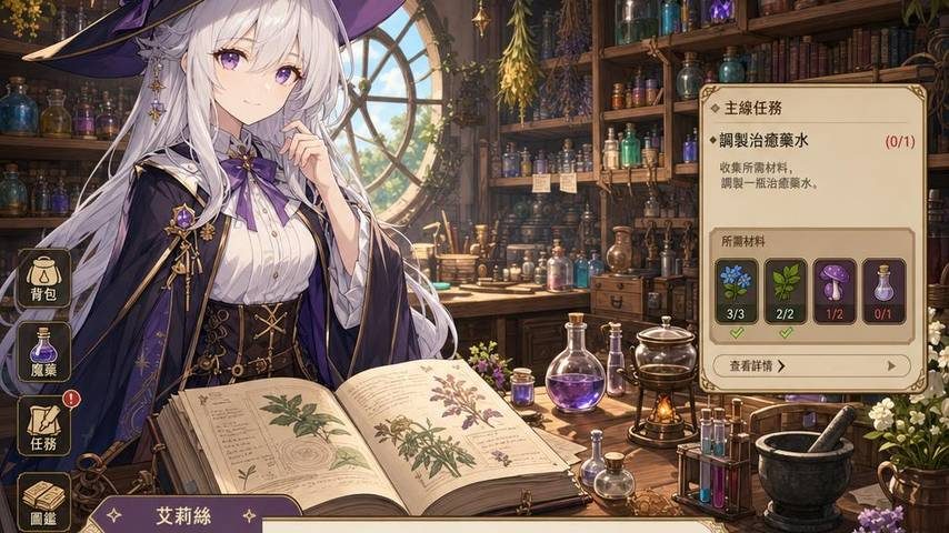 魔女秘药 角色养成 页面配图 1